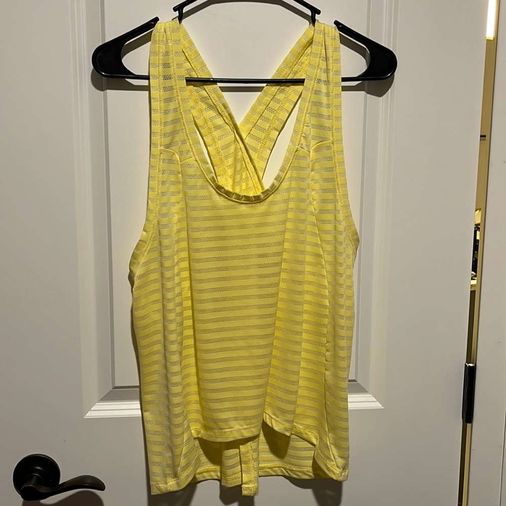 Zyia Lemon Nimbus Split Back Tank